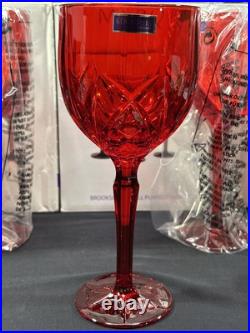MARQUIS by WATERFORD Brookside Red Crystal Wine Glasses 8.5 Set of 4 Lot Of 3