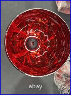 MARQUIS by WATERFORD Brookside Red Crystal Wine Glasses 8.5 Set of 4 Lot Of 3