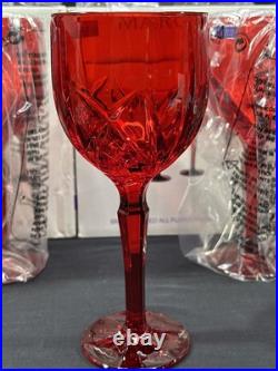 MARQUIS by WATERFORD Brookside Red Crystal Wine Glasses 8.5 Set of 4 Lot Of 3