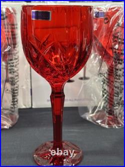 MARQUIS by WATERFORD Brookside Red Crystal Wine Glasses 8.5 Set of 4 Lot Of 3