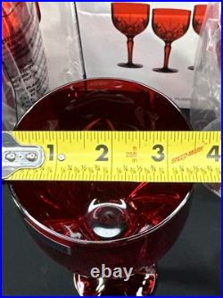 MARQUIS by WATERFORD Brookside Red Crystal Wine Glasses 8.5 Set of 4 Lot Of 3