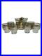 MCM Bar Set Culver Empress 22K Gold embossed 6 Rock Glasses, Ice Bucket & Tongs