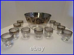 MCM Vitreon Queens Lusterware Crystal 12 Pc. Punch Set Stackable tumblers