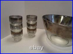 MCM Vitreon Queens Lusterware Crystal 12 Pc. Punch Set Stackable tumblers