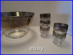 MCM Vitreon Queens Lusterware Crystal 12 Pc. Punch Set Stackable tumblers