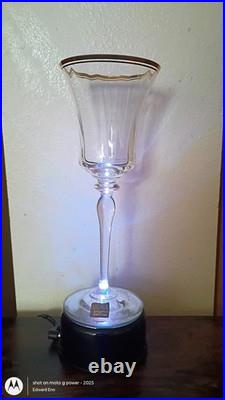 MIKASA Jamestown Fine Crystal Gold Trim Iced Tea Goblets (set of4) Ships Free