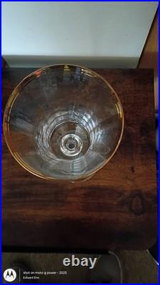 MIKASA Jamestown Fine Crystal Gold Trim Iced Tea Goblets (set of4) Ships Free