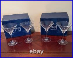 MIKASA Stephanie Martini Glasses, Set Of 4, New In Boxes, a rare find