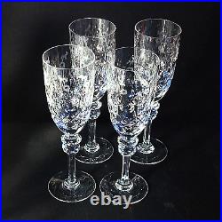 MILLER ROGASKA GALIA CHAMPAGNE FLUTES, Cut Lead Crystal, 8oz, 8 1/4, 4PC SET