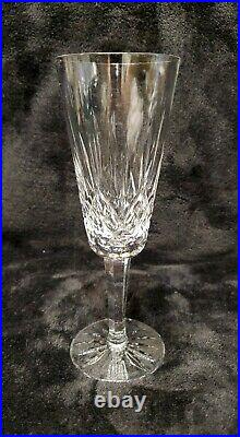 MINT Set Of 4 Waterford Crystal Lismore Champagne Flutes, Older Mark, Stunning