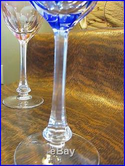 Moser Crystal Glass Lady Hamilton Wine, Goblet, Glasses Set Of Five, Stunning