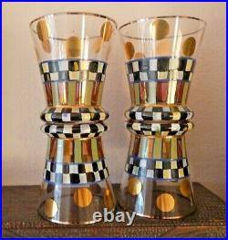 Mackenzie-childs Speakeasy Old Fashioned Glassware, Set Of 4, New, Retired