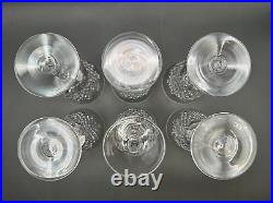 Magnificent Set of 6 WATERFORD CRYSTAL ALANA Claret Wine Glasses MINT