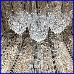 Marquis By Waterford Brady Pattern Clear Cut Crystal 14oz Water Goblet Set Of 11