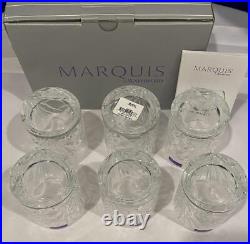 Marquis By Waterford Newberry Set Of 6 Crystalline Glasses