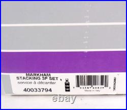 Marquis Waterford Markham Stacking Decanter Tumbler Set 3 Pcs Crystal 11oz New