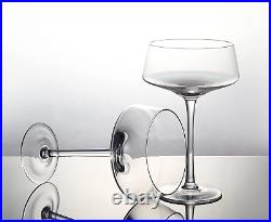 Martini Glasses Set of 4 9 Oz Coupe Glass Classic Cocktail Glassware Hand Blow