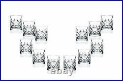 Melodia DOF Stemless Glasses 10.5 Oz, Crystal Cut Party Glassware Set of (12)