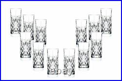 Melodia Hiball Glasses 12.25 Oz, Crystal Cut, Party Glassware Set of (12)