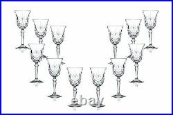 Melodia Water Stemmed Glasses 9.25 Oz, Crystal Cut Glassware Set of (12)