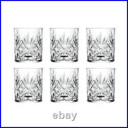 Melody Crystal Glasses Diamond Cut All Purpose Italian Drinkware Set 24