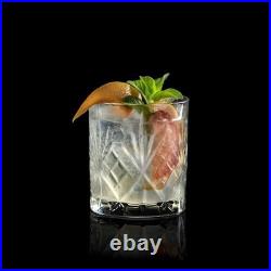 Melody Crystal Glasses Diamond Cut All Purpose Italian Drinkware Set 24