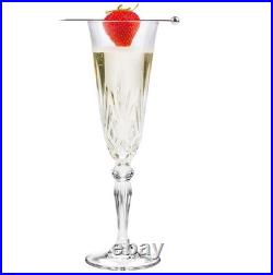 Melody Crystal Glasses Diamond Cut All Purpose Italian Drinkware Set 24