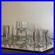 Mid Century Crystal Platinum Ribbon Old Fashioned / Cordial / Highball Glass Set Mid Century Crystal Platinum Ribbon Old Fashioned / Cordial / Highball Glass Set