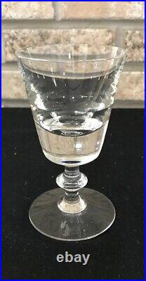 Mid Century Modern Val St Lambert Water Stemware Dessert Wine Glasses Set 4