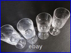 Midcentury Dansk Crystal Karin 4 6 3/8 White Wine Goblets Kelly Simpson