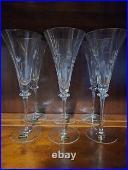 Mikasa Crystal First Love Set of 26 Water Goblets With Cut Flowers