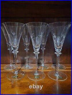 Mikasa Crystal First Love Set of 26 Water Goblets With Cut Flowers