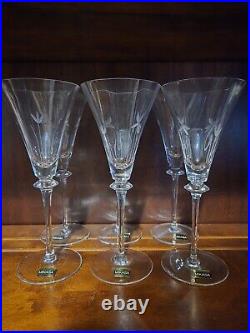 Mikasa Crystal First Love Set of 26 Water Goblets With Cut Flowers