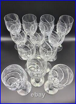Mikasa Crystal Olympus Water & Wine Glass Cut Swirl D2019 Clear Stemware MCM 9