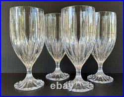 Mikasa Crystal Park Lane Glasses Ice Tea Glasses Goblets 7 1/4 Set of 4