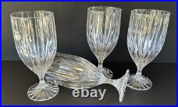 Mikasa Crystal Park Lane Glasses Ice Tea Glasses Goblets 7 1/4 Set of 4