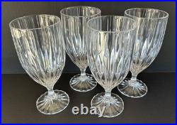 Mikasa Crystal Park Lane Glasses Ice Tea Glasses Goblets 7 1/4 Set of 4
