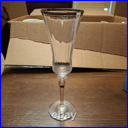 Mikasa Fine Crystal Jamestown Platinum Champagne Glasses SET OF 12