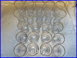 Mikasa Jamestown Gold Crystal Water and Wine Glasses Set