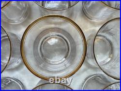 Mikasa Jamestown Gold Crystal Water and Wine Glasses Set