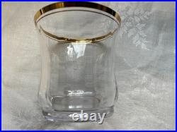 Mikasa Jamestown Gold Crystal Water and Wine Glasses Set