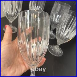 Mikasa PARK LANE Crystal Water/Iced Tea Goblets Glasses 7 1/4 Set of 6 Mikasa PARK LANE Crystal Water/Iced Tea Goblets Glasses 7 1/4 Set of 6