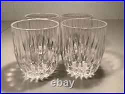 Mikasa PARK LANE Double Old Fashioned Crystal Tumblers Barware-SET OF 4 Unused