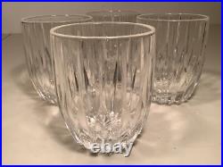 Mikasa PARK LANE Double Old Fashioned Crystal Tumblers Barware-SET OF 4 Unused