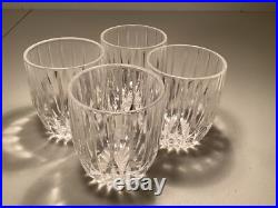 Mikasa PARK LANE Double Old Fashioned Crystal Tumblers Barware-SET OF 4 Unused