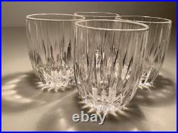 Mikasa PARK LANE Double Old Fashioned Crystal Tumblers Barware-SET OF 4 Unused