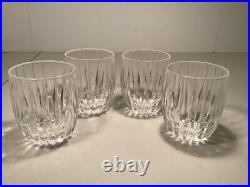Mikasa PARK LANE Double Old Fashioned Crystal Tumblers Barware-SET OF 4 Unused