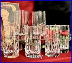 Mikasa Park Ave Highball Glasses Vintage Barware Glassware 6 Set Discounted