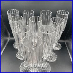Mikasa Park Lane Crystal Champagne Flutes Glasses Set Of 10 Mikasa Park Lane Crystal Champagne Flutes Glasses Set Of 10