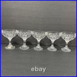 Mikasa Park Lane Crystal Coupe Champagne Sherbet Glasses Set of 5